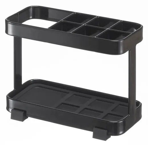 Porta spazzolino e dentifricio nero Tower - YAMAZAKI