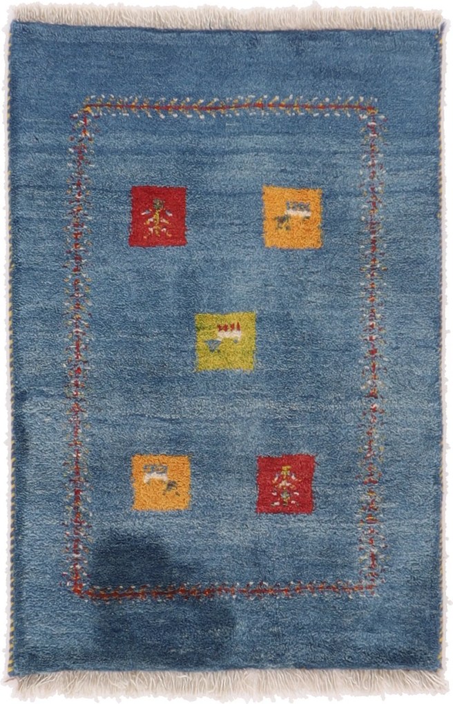 Gabbeh Tappeto persiano 90x60 (Iran) Annodato A Mano