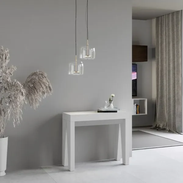 Consolle NAXY Bianco Frassino allungabile a 300 cm