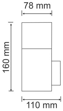 Lampada da parete esterna NEW YORK 1xE27/12W/230V IP44 antracite