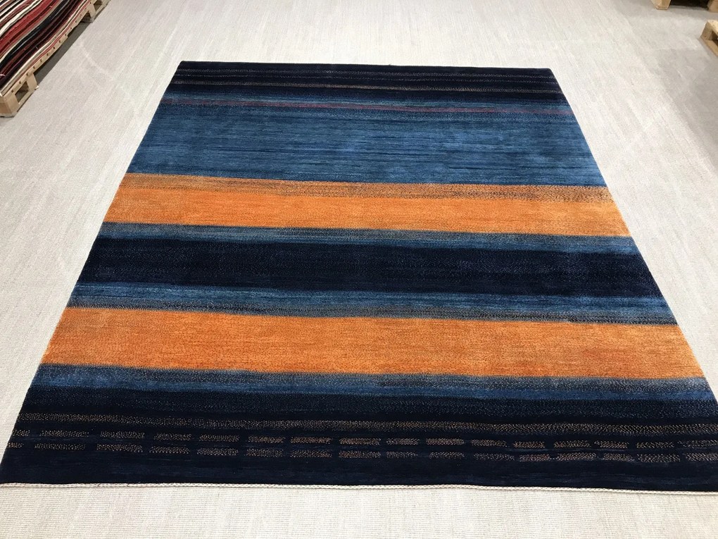 Loribaft Tappeto 300 x 350 Verde (Iran) Annodato A Mano
