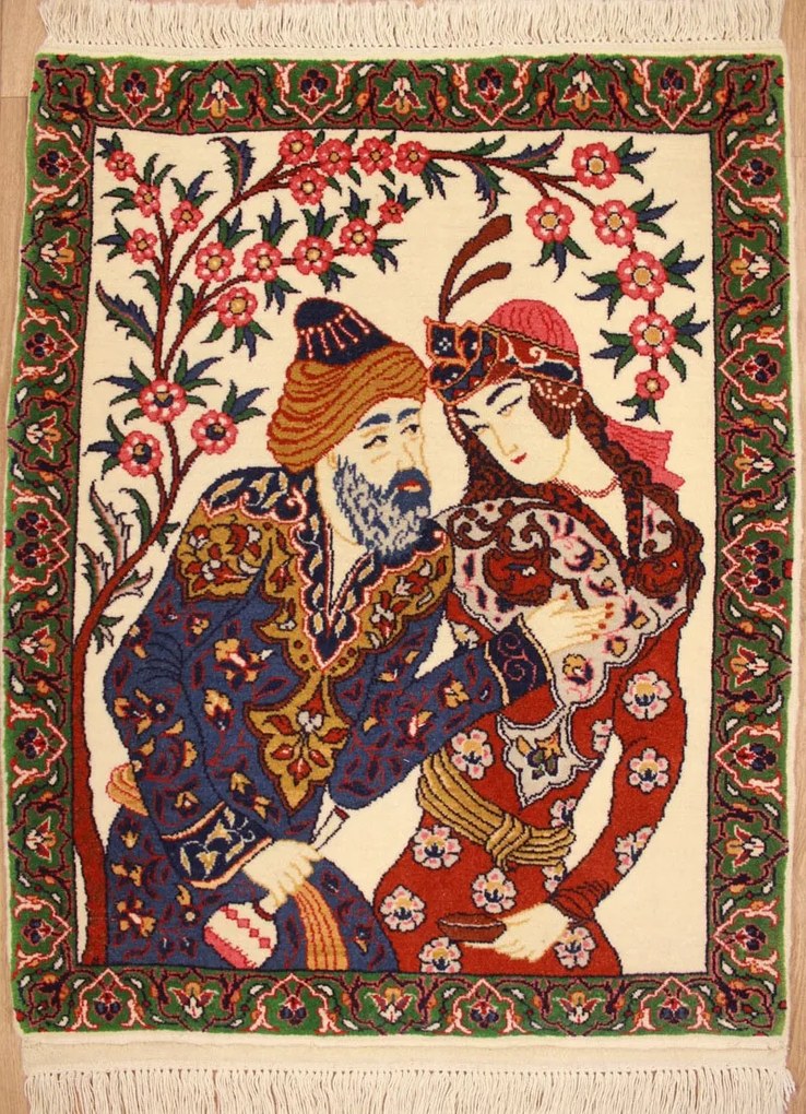 Isfahan Tappeto persiano 80 x 60 (Iran) Annodato A Mano