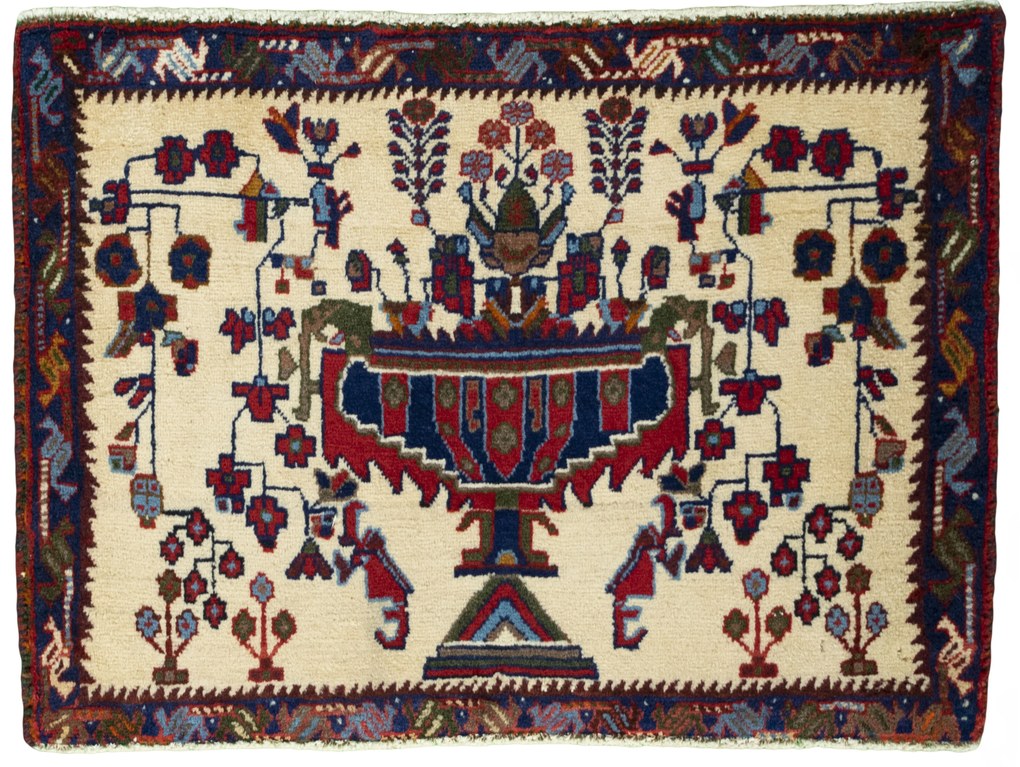 Shiraz Tappeto persiano 50 x 80 Rosso (Iran) Annodato A Mano