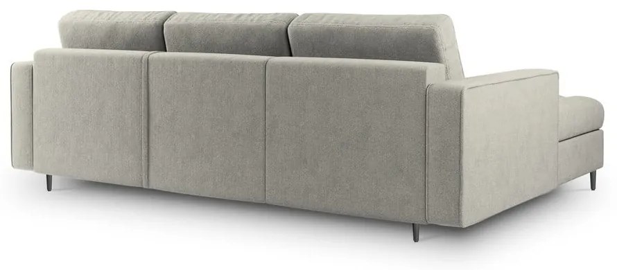 Divano letto angolare grigio chiaro, angolo sinistro Santo - Milo Casa