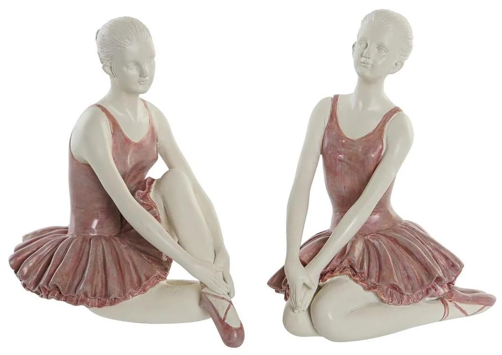 Statua Decorativa DKD Home Decor Ballerina Classica Resina (16 x 11 x 17 cm) (2 Unità)