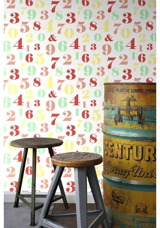 Fotomurale ESTA Numeri, multicolor 139X279 cm