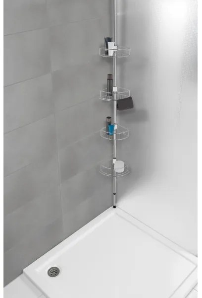 WENKO 21803100-Mensola angolare DOLCEDO 31x275 cm acciaio inox/cromo lucido