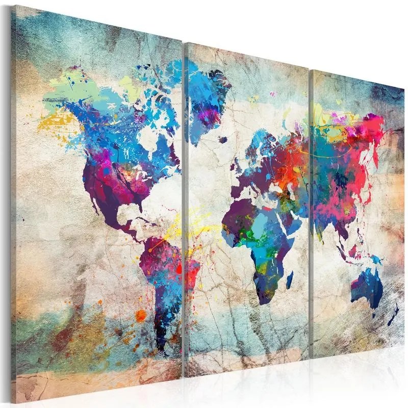 Quadro  World Maps: Modern Style  Larghezza x Altezza Home decor 120x80