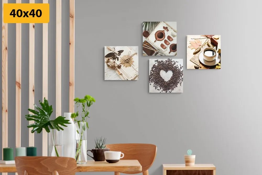Set di quadri – Natura morta di caffè