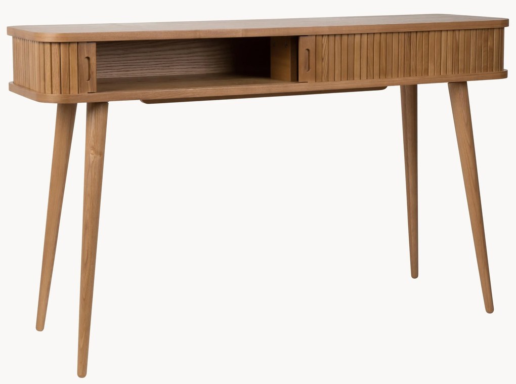 Consolle in legno con ante scorrevoli e frontale scanalato Barbier