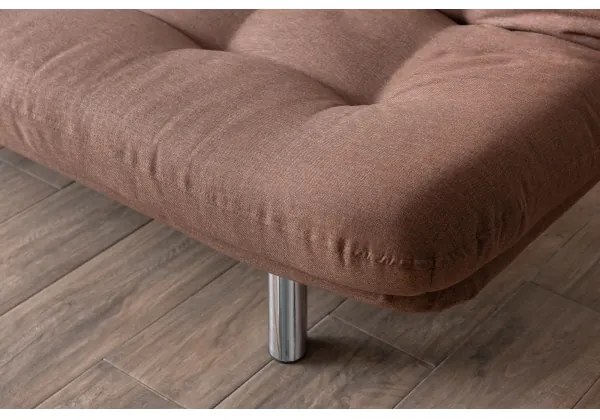 Divano letto 2 posti BINA, marrone chiaro