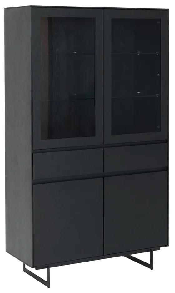 Vetrina nera in rovere 110x190 cm Tokyo - Furnhouse