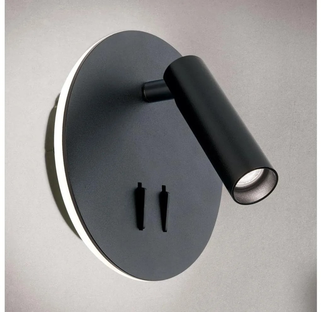 Orion WA 2-1467 - Luce Spot da parete a LED LENNY LED/6W/230V + LED/3W nero