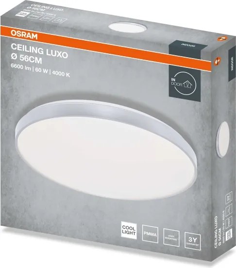 Osram - LED Plafoniera CEILING LUXO LED/60W/230V Ø 56 cm argento