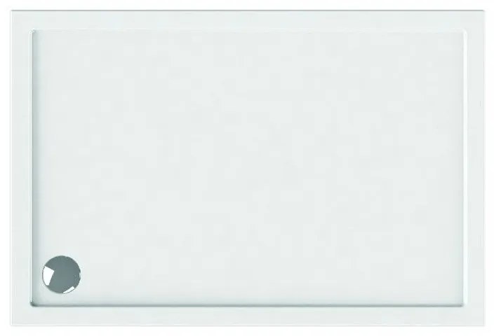 Kamalu - Piatto doccia 130x80 acrilico bianco slim