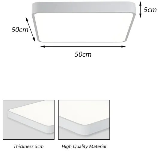 Brilagi - Plafoniera LED POOL SQUARE LED/48W/230V 50x50 cm bianca