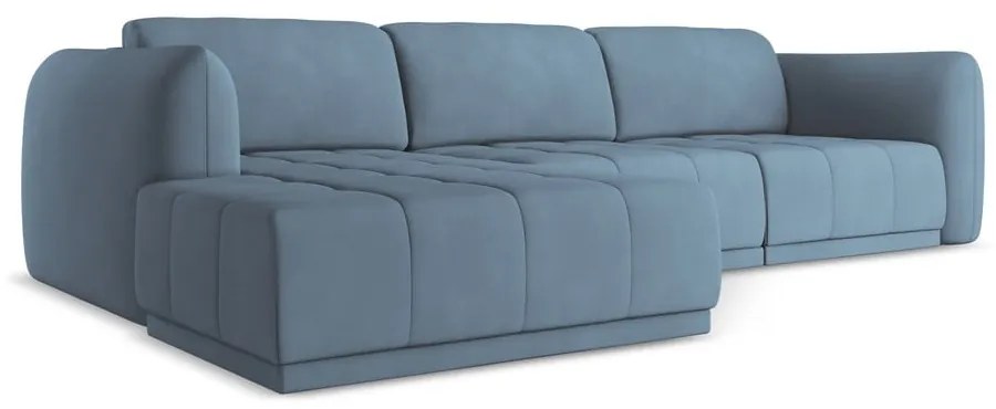 Divano angolare azzurro (con penisola a sinistra) Hoku – Makamii