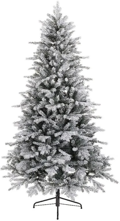 Albero di Natale artificiale innevato Cervino Frost verde H 210 cm x Ø 127 cm