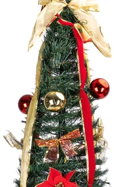 Aigostar - Albero di Natale LED da esterno 100xLED/230V 1,5m IP44 rosso bianco freddo