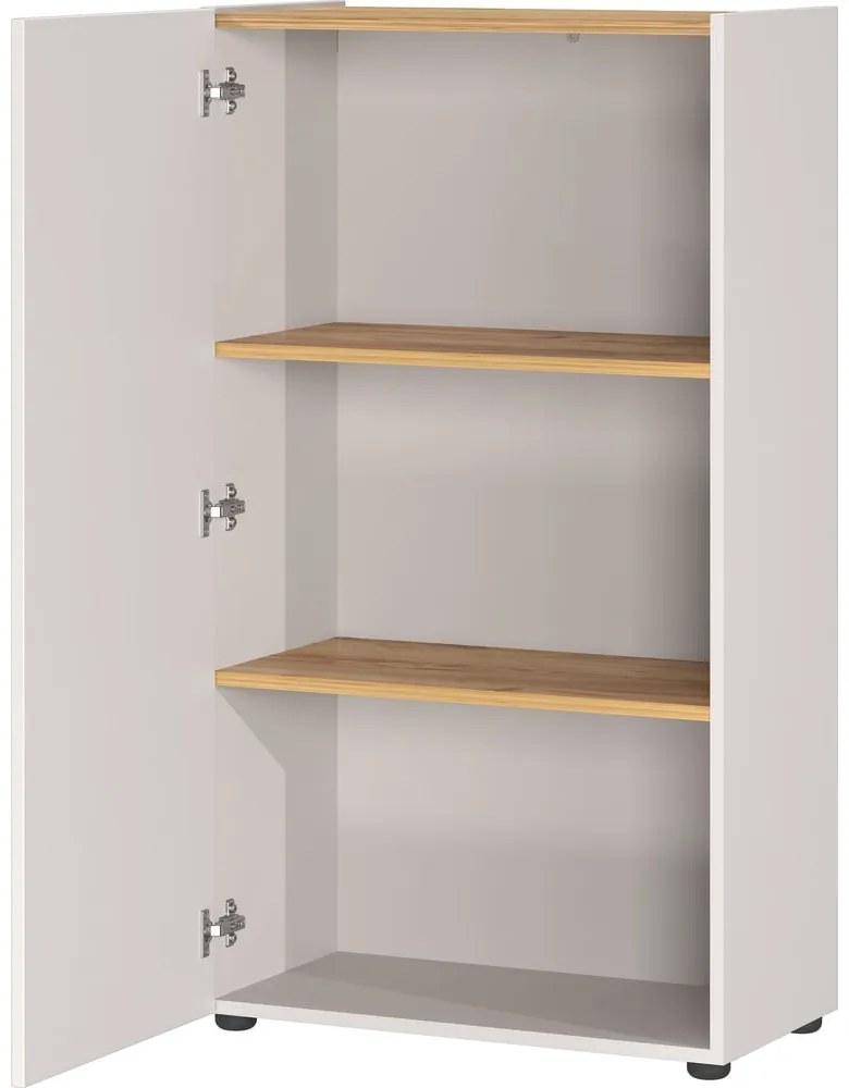 Libreria color crema con effetto rovere 61x110x34 cm Adrano – Germania