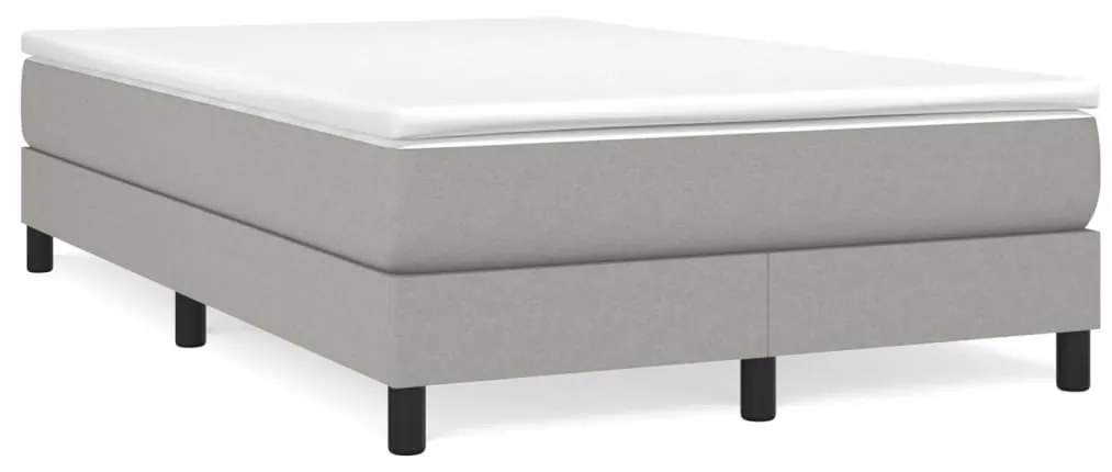 Giroletto A Molle Con Materasso Grigio Chiaro 120x190cm Tessuto /