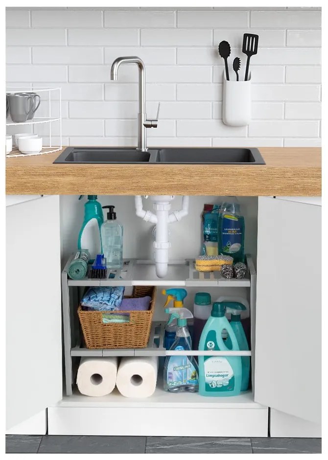 Scaffale espandibile per mobile sotto il lavello con larghezza regolabile - Compactor