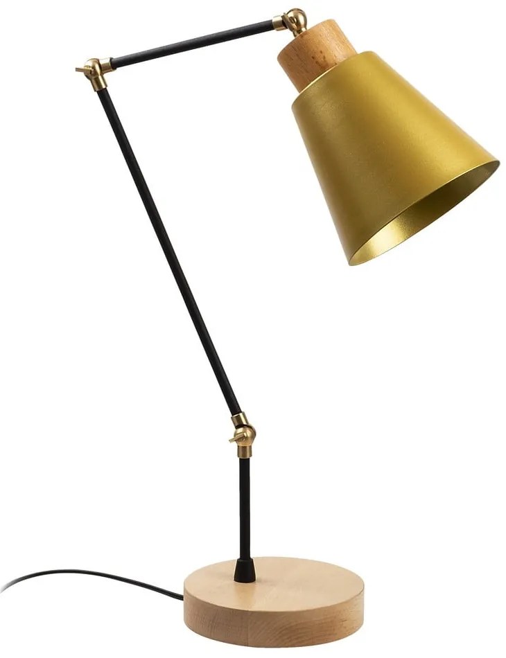 Lampada in nero e giallo con paralume in metallo (altezza 52 cm) Manavgat - Opviq lights