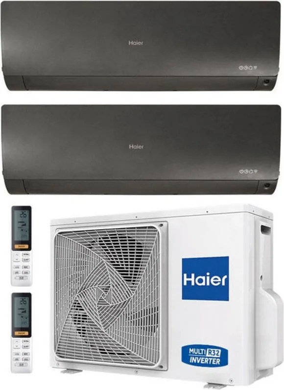 Haier Climatizzatore Multi Split Serene Plus 2.6 kW Nero Opaco Funzione WiFi