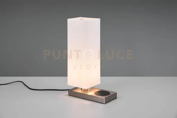 Lampada da tavolo con paralume r59100107 bianco