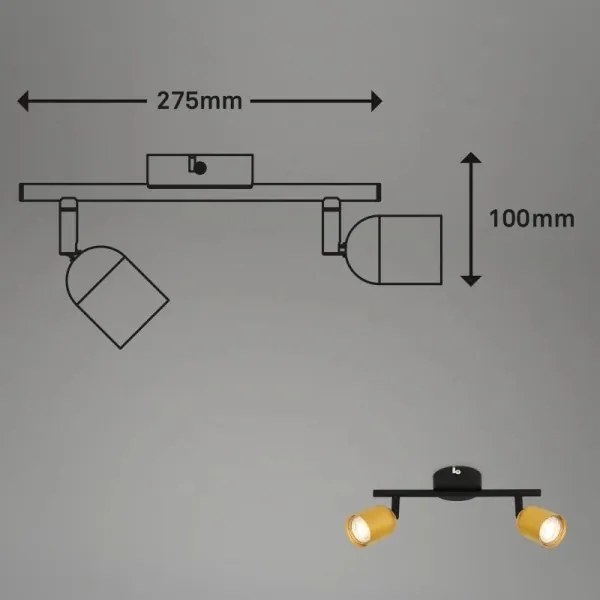 Briloner 2145-027 - Faretto 2xGU10/9W/230V
