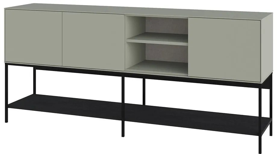 Cassettiera verde-nera 180x80x40 cm Amira - Marckeric