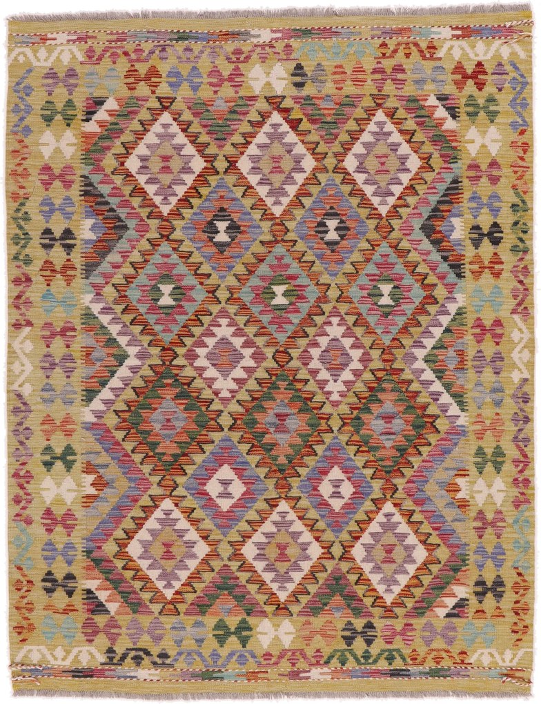 Kilim Tappeto 200x160 (Afghanistan) Tessuto A Mano