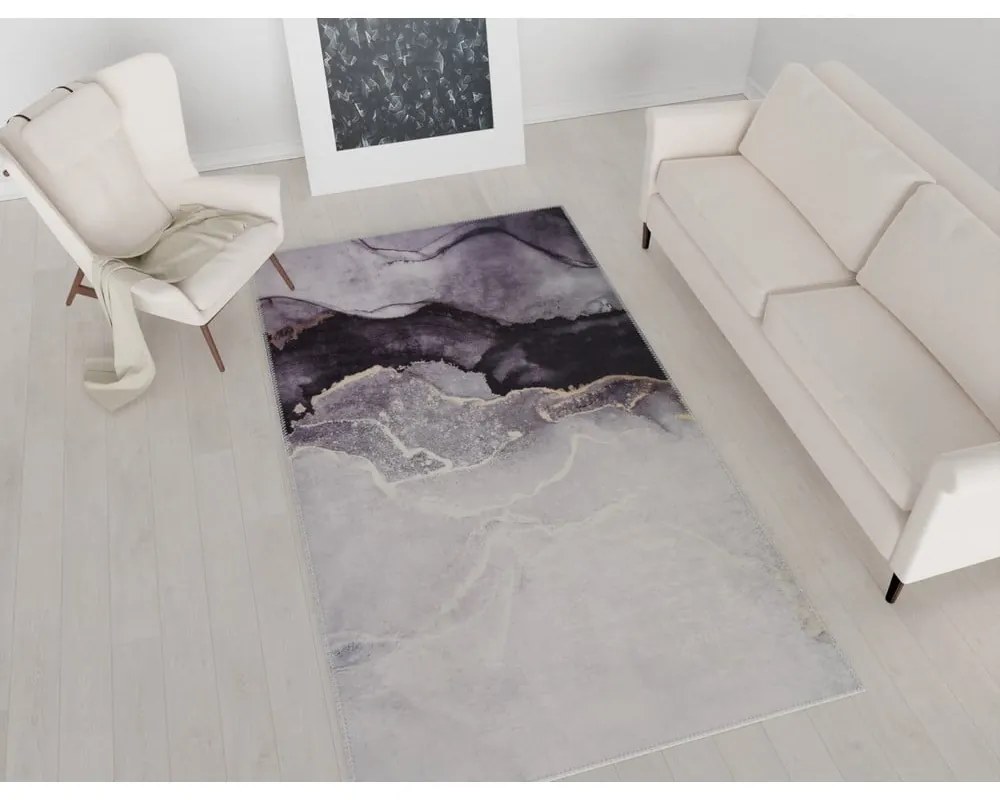 Tappeto lavabile grigio 150x80 cm - Vitaus