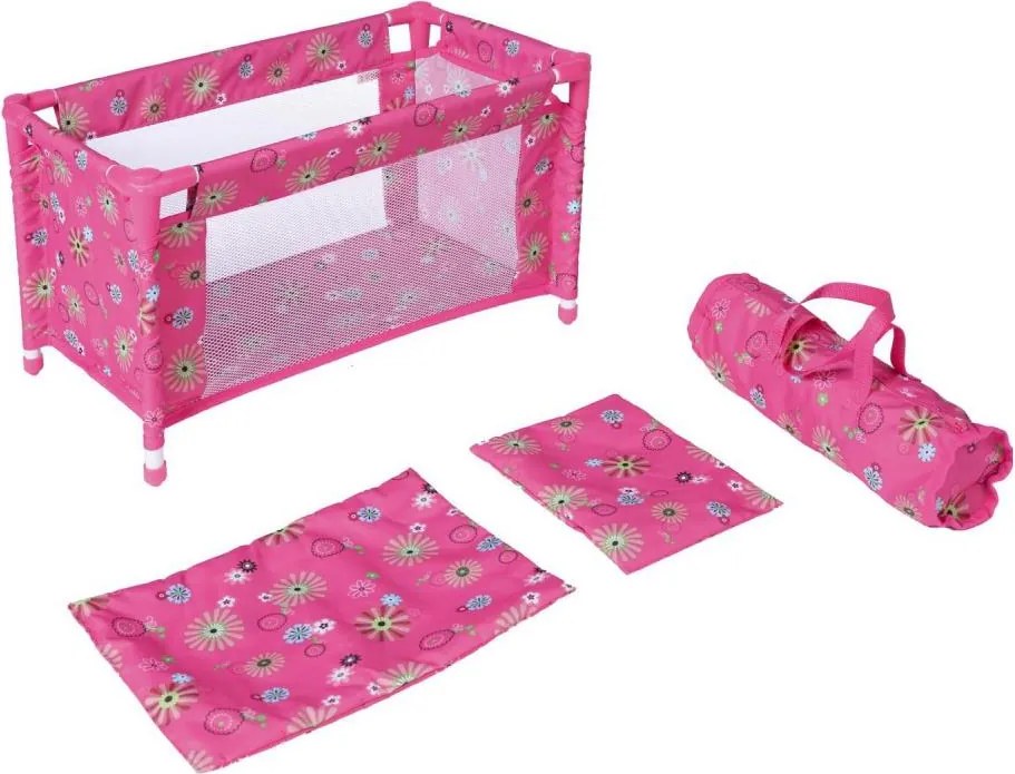 Lettino per bambole rosa
