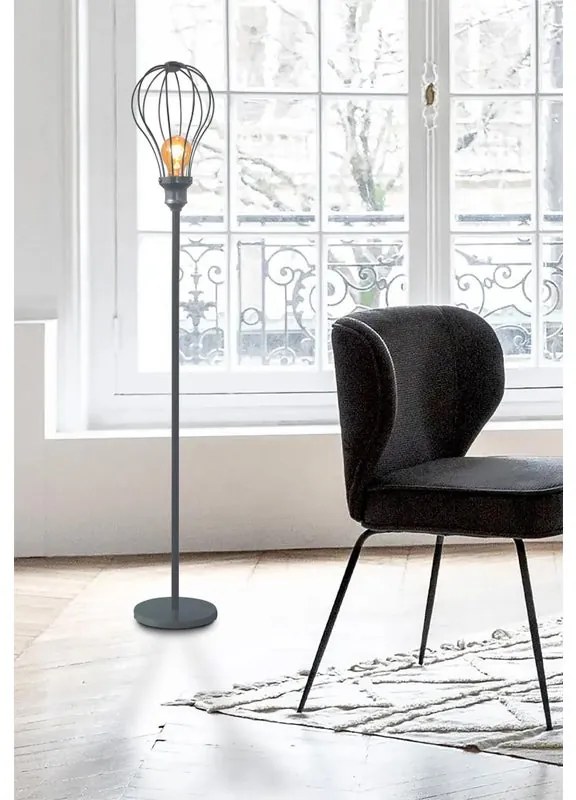 Lampada da terra Mia nero, in ferro, H 160 cm, MAX42W