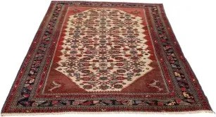 Antik Stilizzato Rosso Mattone Avorio 140x185 Cm