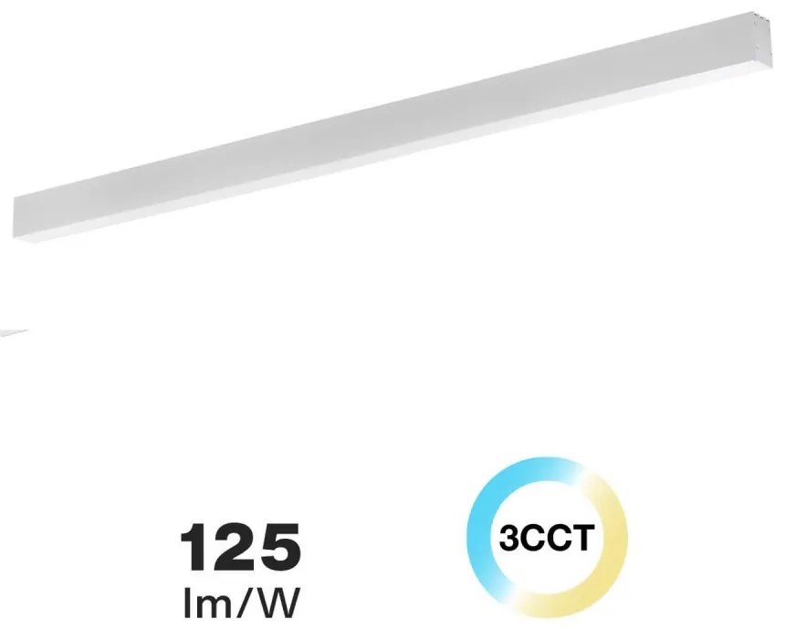 Lampada Lineare LED a Soffitto 55W 150cm Bianca con driver Philips CCT Colore Bianco Variabile CCT