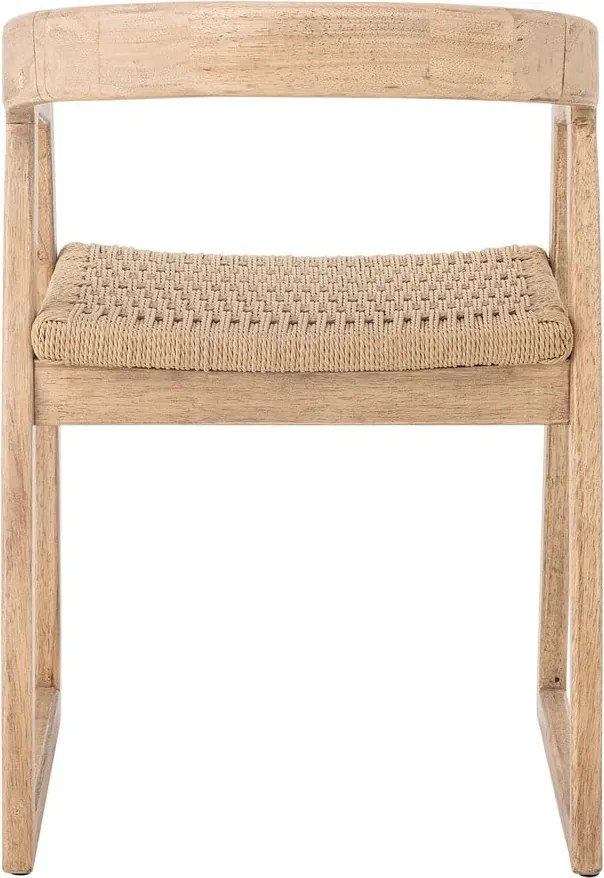 Sedia da pranzo di colore naturale in legno di cauciù massiccio Serrone – Bloomingville