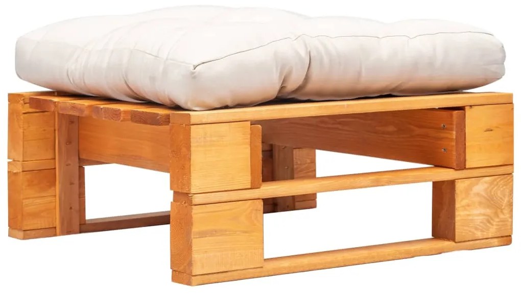 Ottomana Da Giardino A Pallet Con Cuscino Sabbia Legno Marrone /