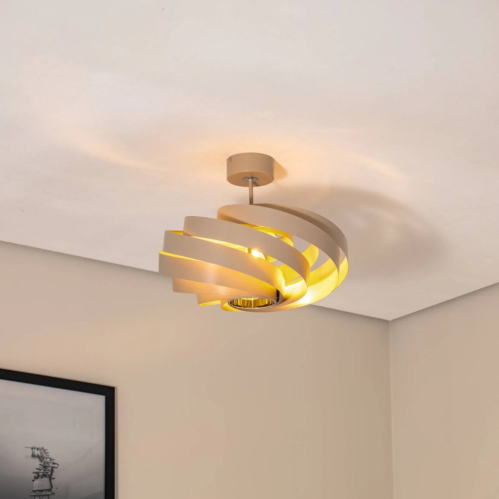 Euluna Plafoniera Vento, beige, Ø 50 cm