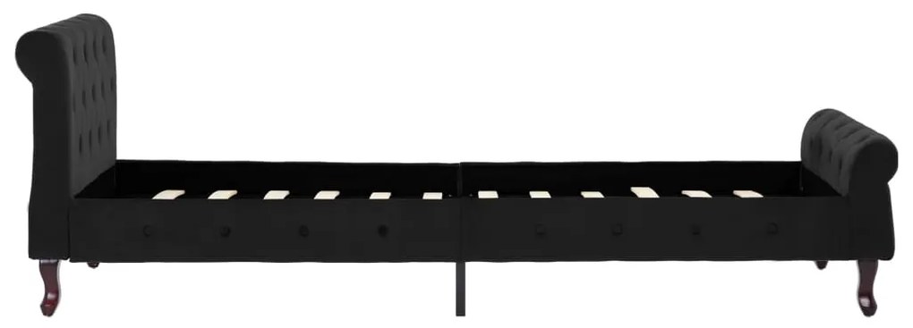 Giroletto nero in velluto 90x200 cm