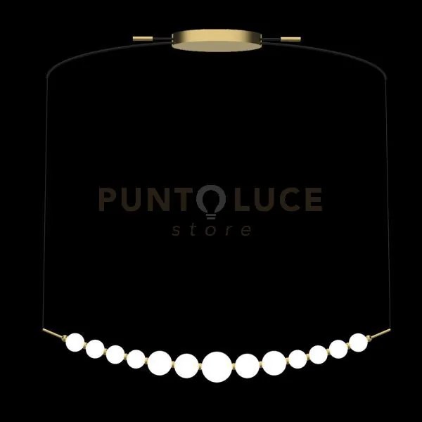 Lampada a sospensione perla, oro, 13 sfere, led 32 watt, lumen 2720...