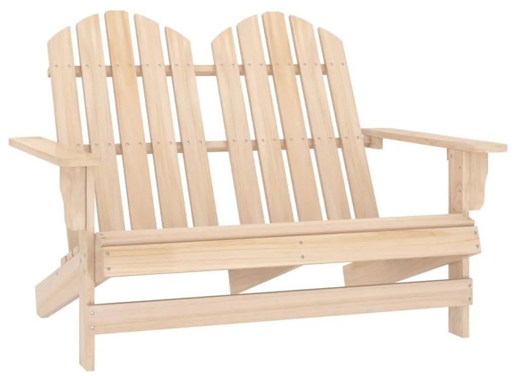 Sedia da Giardino Adirondack 2 Posti in Legno Massello di Abete