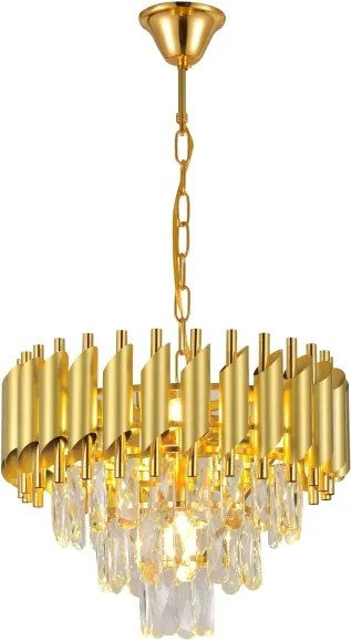 Brilagi - Lampadario a catena ECLIPSE 5xE14/10W/230V Ø 38 cm oro