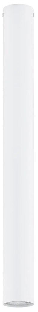 Plafoniera Moderna Faretto Marduk 1 Luce Acciaio Bianco 60 Cm