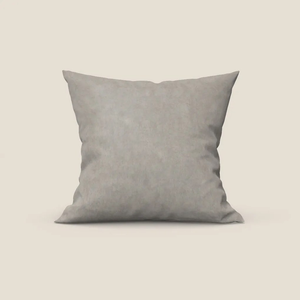 Rotterdam cuscino disponibile in diversi colori realizzato in microfibra effetto velluto raso impermeabile T09 grigio chiaro