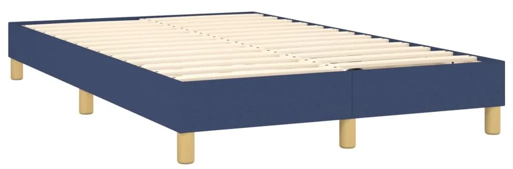 Letto a Molle con Materasso e LED Blu 120x200cm in Tessuto