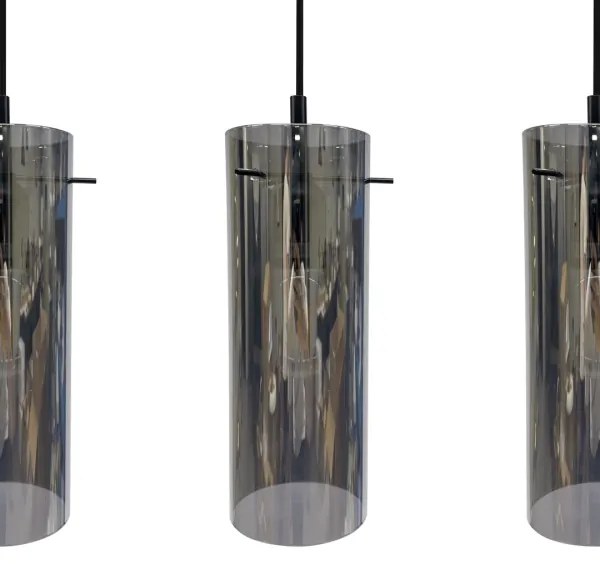 Lampadario a sospensione con filo PADOVA 3xE27/15W/230V nero