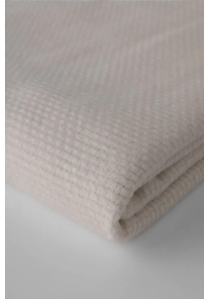 Plaid crema con contenuto di cotone , 140 x 180 cm Zen - Euromant