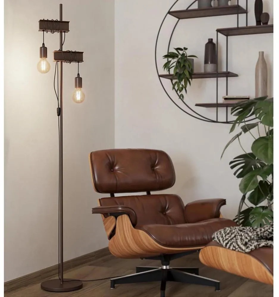 Eglo 43526 - Lampada con piedistallo TOWNSHEND 2xE27/10W/230V